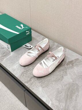 Puma Pink Ballet Style Mary Jane Training Shoes